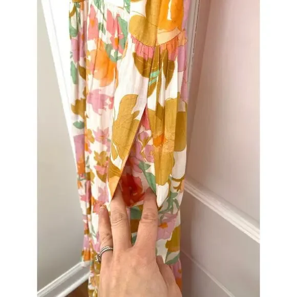 MILLE Manon Floral Cotton Tiered Maxi Dress Puff Sleeve Smocked Tuckernuck - Picture 15 of 15